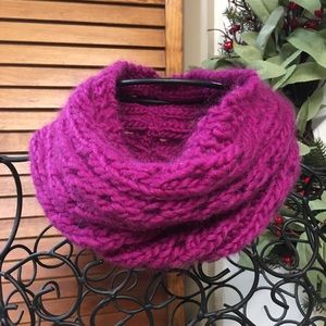 Hand knitted infinity neck warmer.